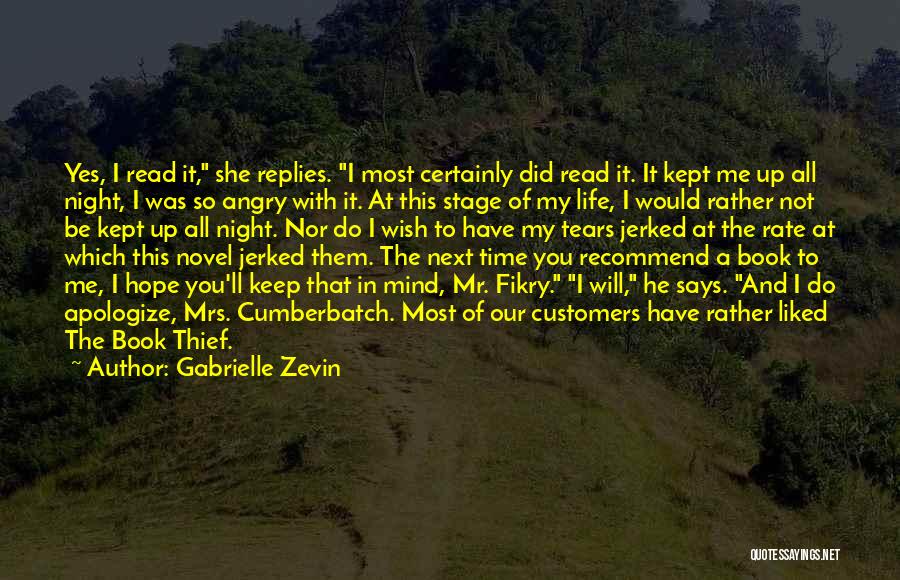 Keep Me Up All Night Quotes By Gabrielle Zevin