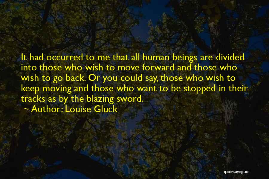 Keep Move Forward Quotes By Louise Gluck