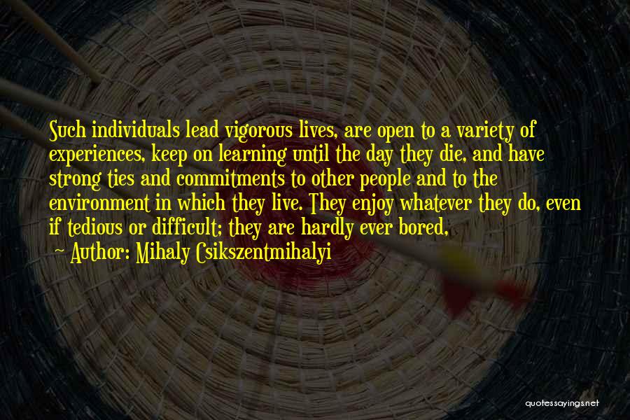 Keep On Learning Quotes By Mihaly Csikszentmihalyi