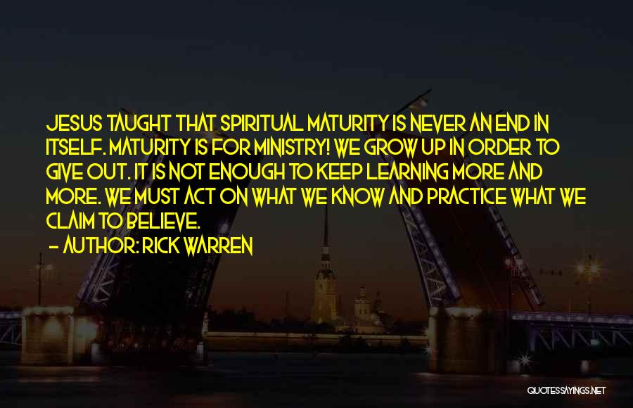 Keep On Learning Quotes By Rick Warren