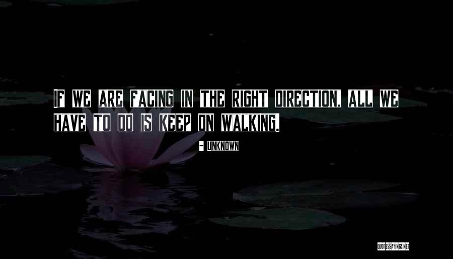 Keep On Walking Quotes By Unknown