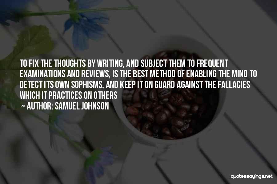 Keep On Writing Quotes By Samuel Johnson