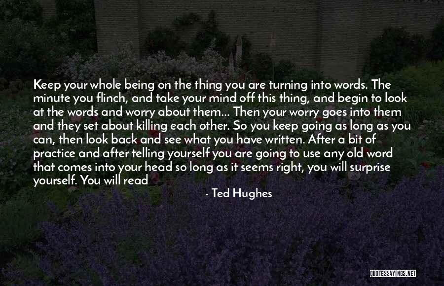 Keep On Writing Quotes By Ted Hughes