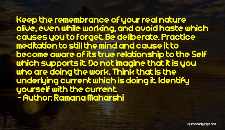 Keep Relationship Alive Quotes By Ramana Maharshi
