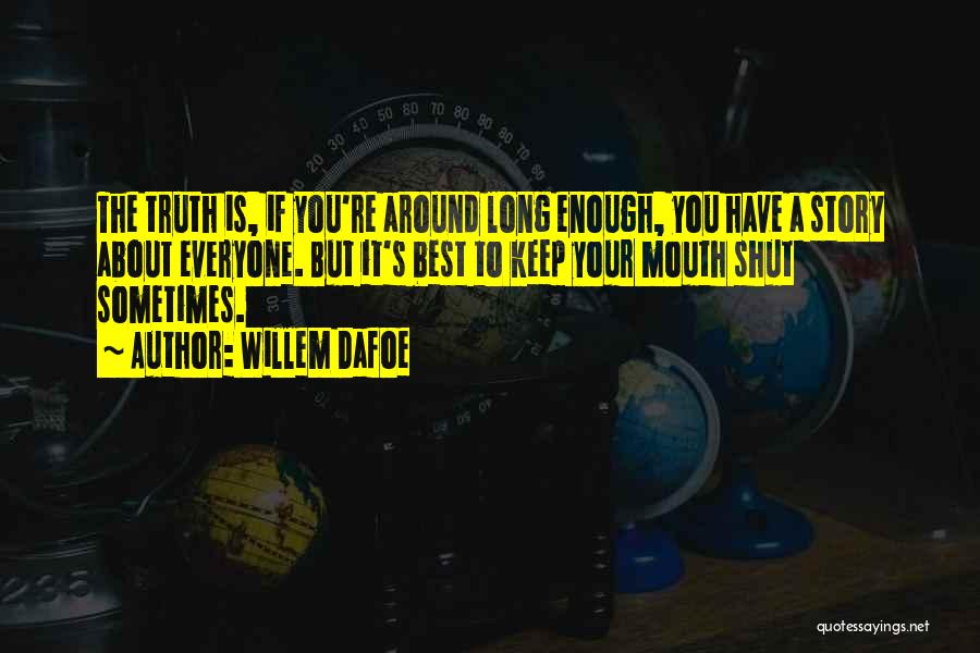 Keep Your Mouth Shut Quotes By Willem Dafoe