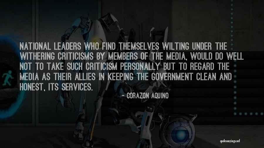 Keeping Clean Quotes By Corazon Aquino Keeping Clean Quotes By Corazon Aquino