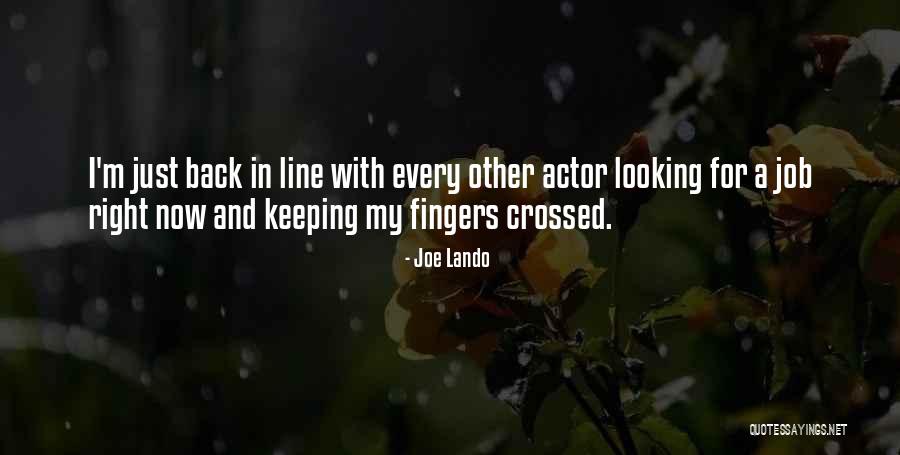 Keeping Fingers Crossed Quotes By Joe Lando