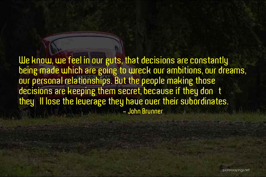 Keeping Relationships Quotes By John Brunner