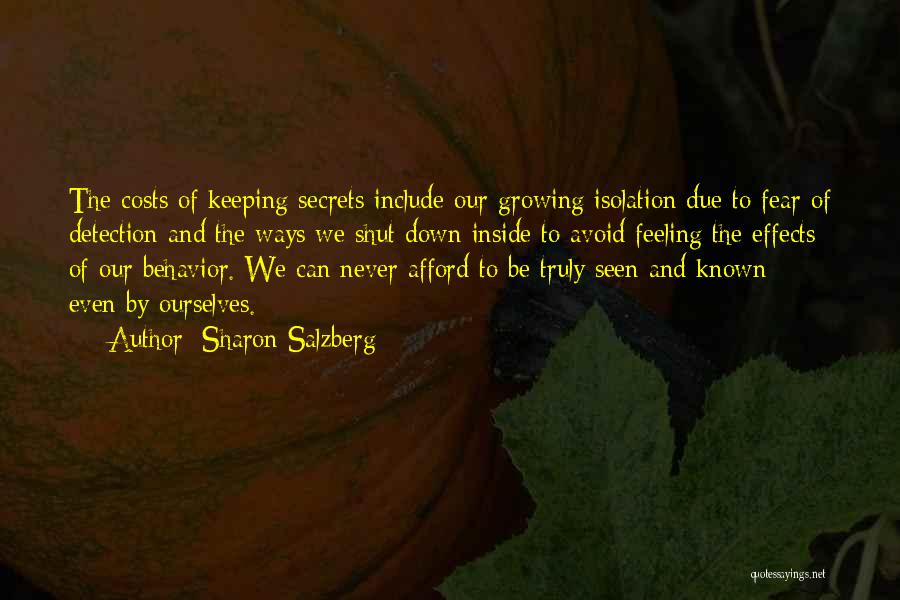 Keeping Secrets From Someone Quotes By Sharon Salzberg