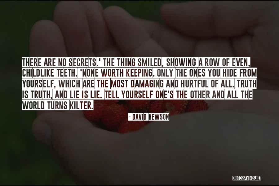 Keeping Secrets To Yourself Quotes By David Hewson Keeping Secrets To Yourself Quotes By David Hewson