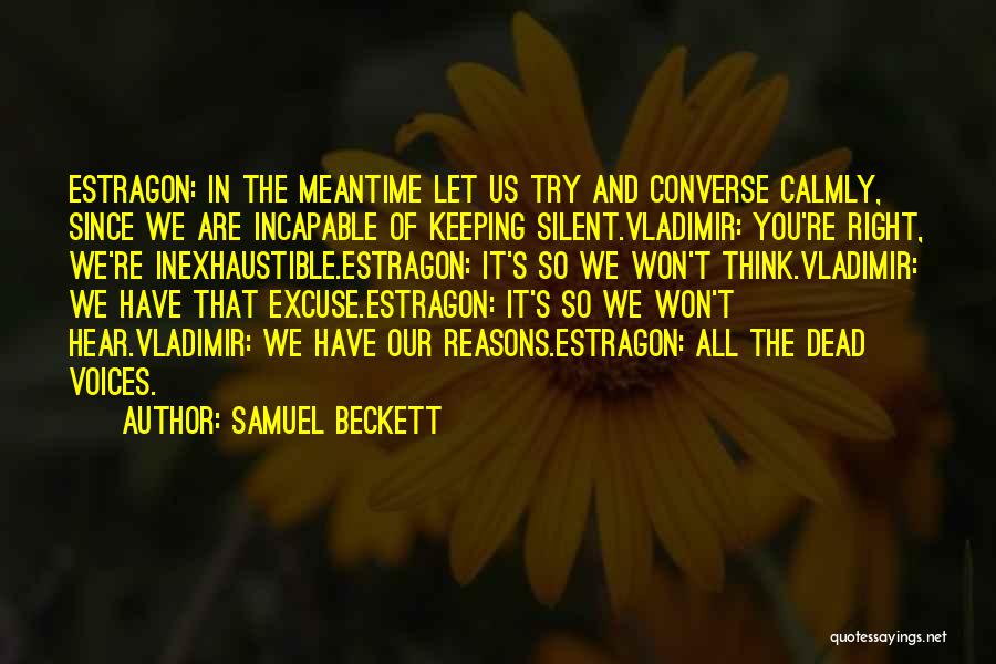 Keeping Silent Quotes By Samuel Beckett