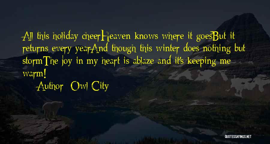 Keeping Warm Quotes By Owl City