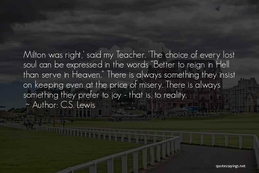 Keeping Your Joy Quotes By C.S. Lewis