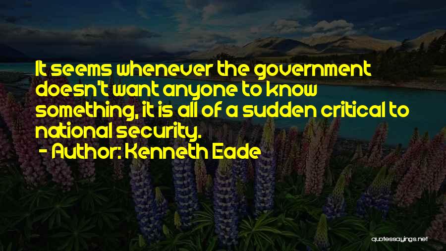Kenneth Eade Quotes 1926877