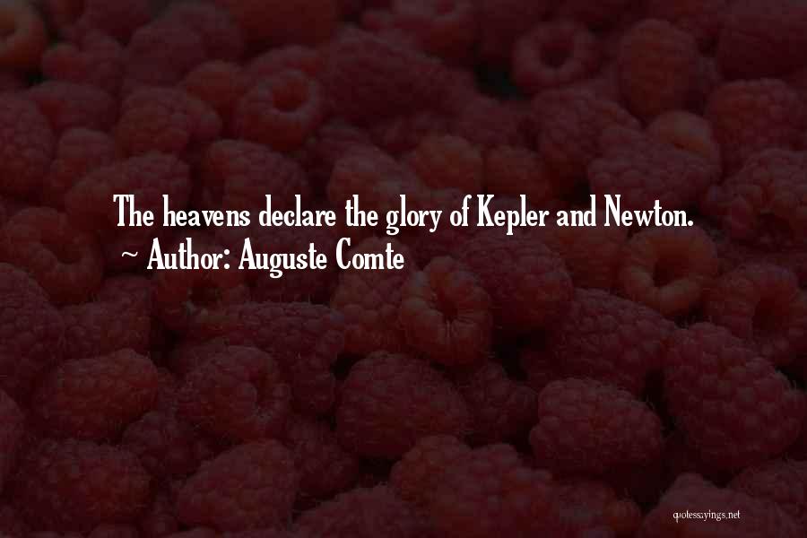 Kepler Quotes By Auguste Comte