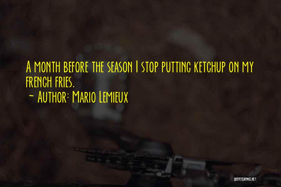 Ketchup Quotes By Mario Lemieux