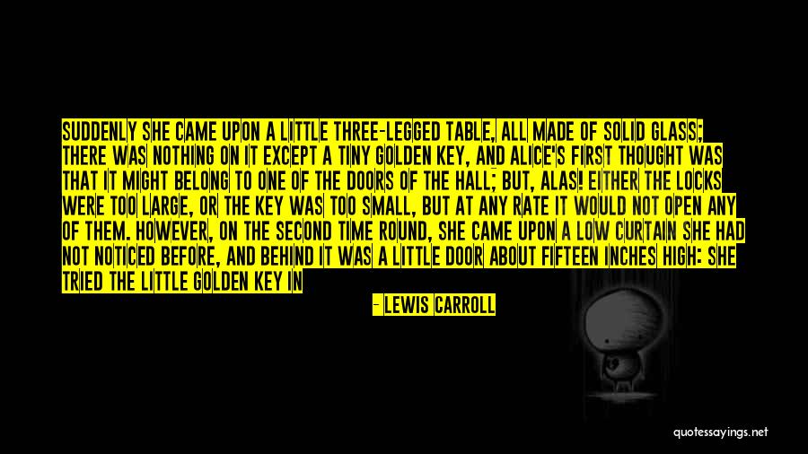 Key Locks Quotes By Lewis Carroll Key Locks Quotes By Lewis Carroll