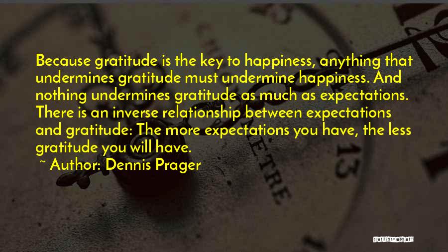 Key To Happiness Quotes By Dennis Prager