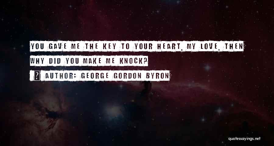 Key To Heart Quotes By George Gordon Byron