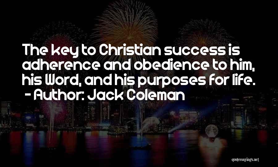 Key To Success Quotes By Jack Coleman