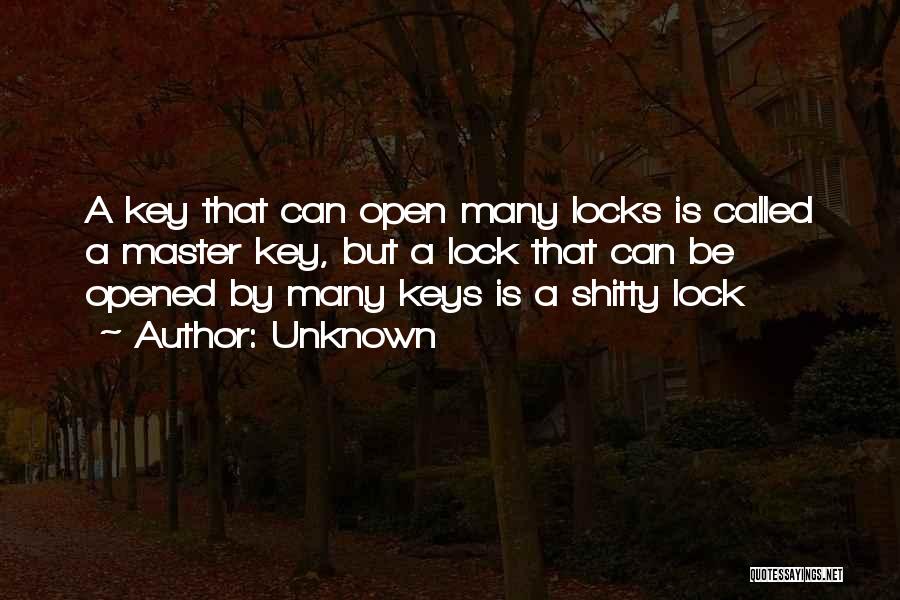 Keys And Locks Quotes By Unknown