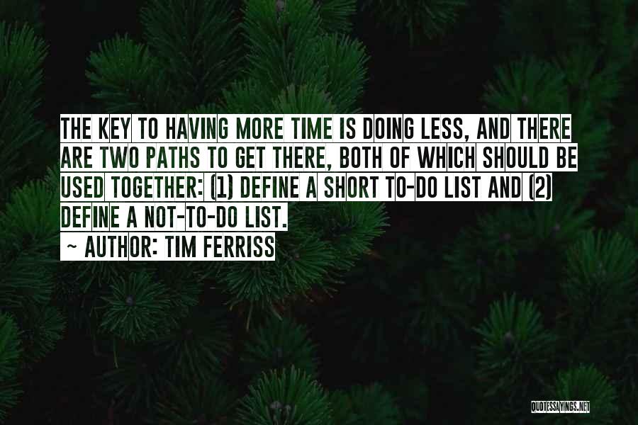 Keys And Time Quotes By Tim Ferriss