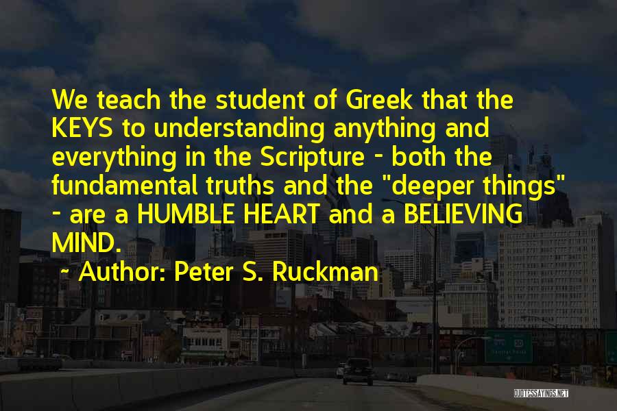 Keys To My Heart Quotes By Peter S. Ruckman