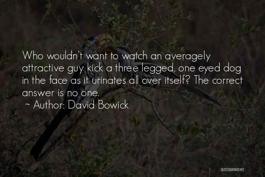 Kick In The Face Quotes By David Bowick