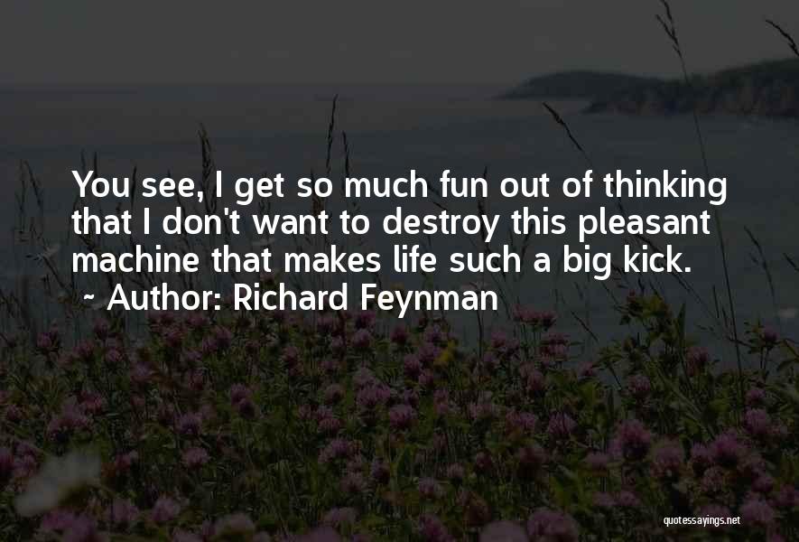 Kick Out Of Life Quotes By Richard Feynman