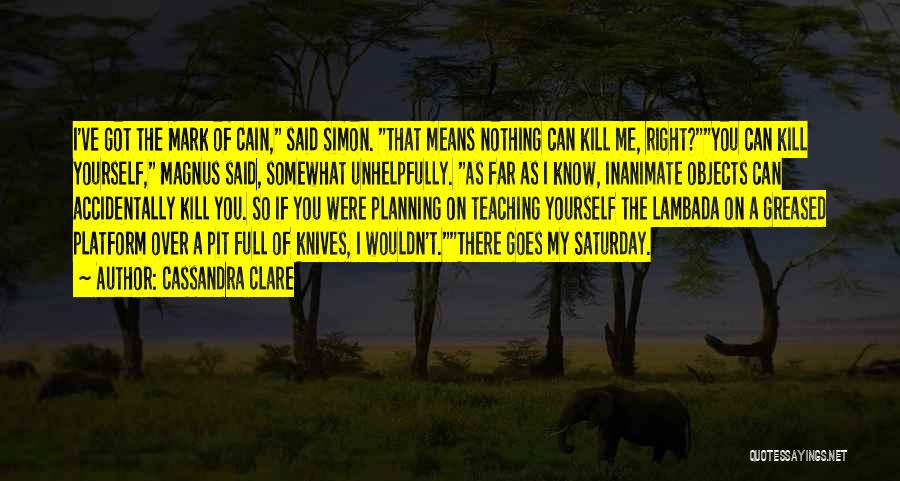 Kill Me Funny Quotes By Cassandra Clare