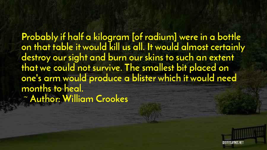 Kill Me Heal Me Quotes By William Crookes
