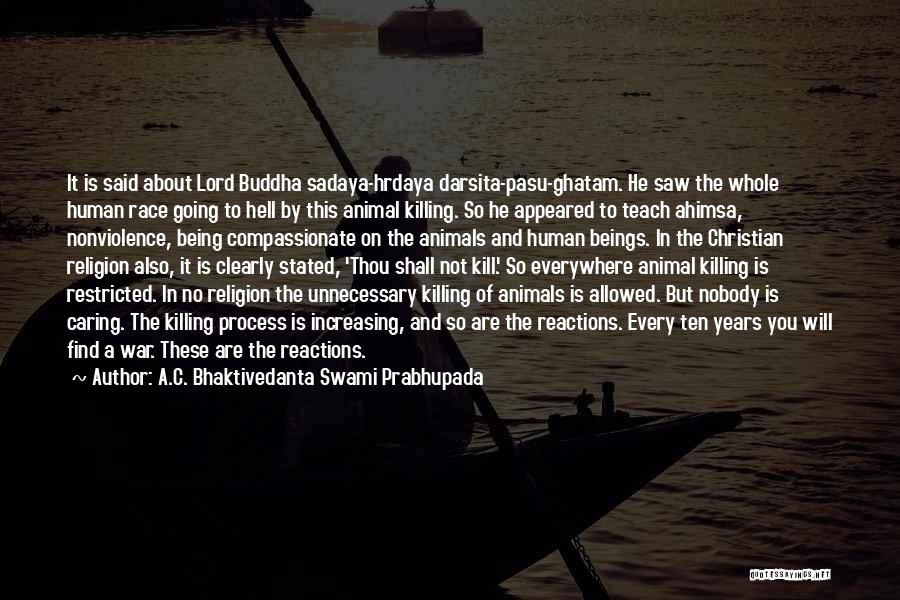 Killing Animals Quotes By A.C. Bhaktivedanta Swami Prabhupada