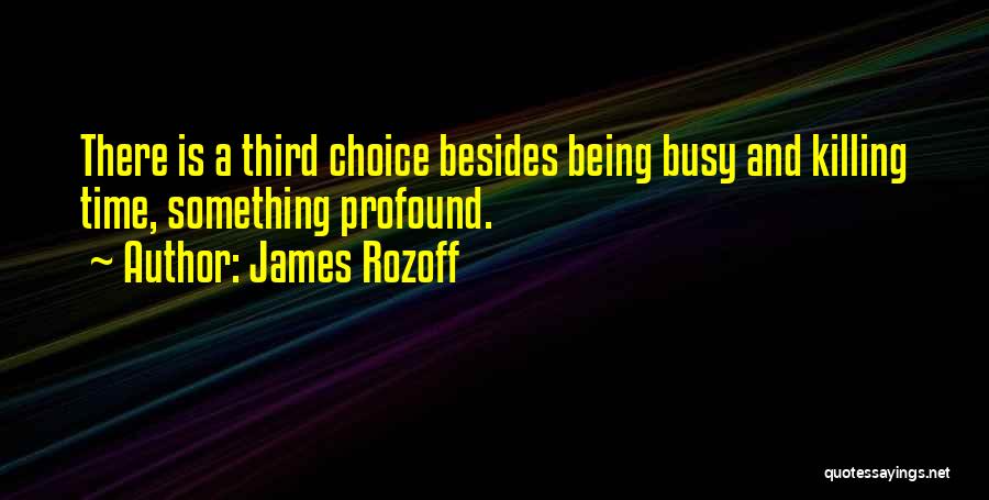 Killing Time Quotes By James Rozoff