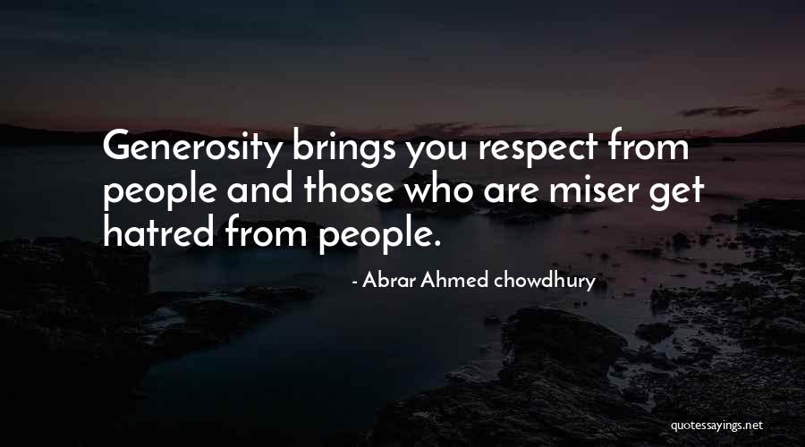 Kindness And Generosity Quotes By Abrar Ahmed Chowdhury