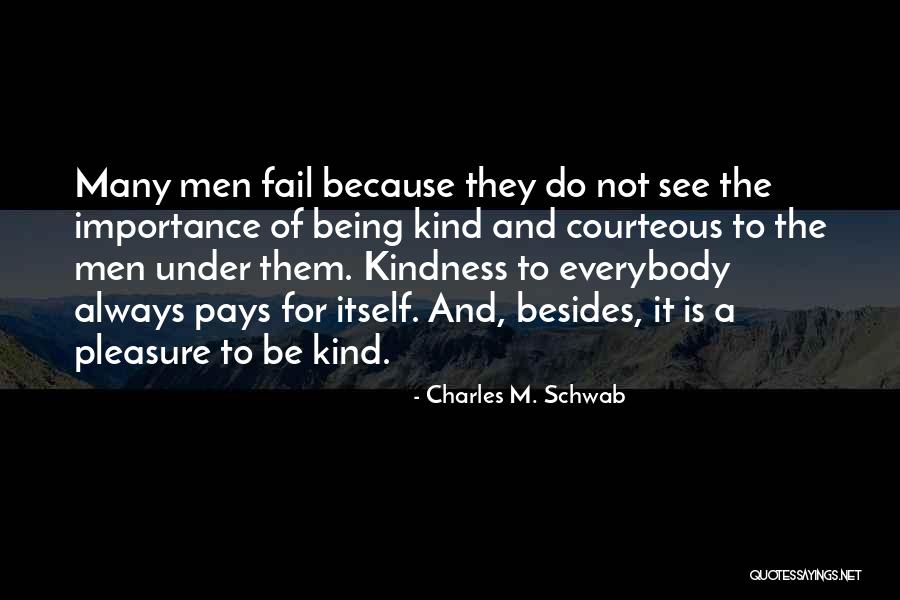 Kindness Pays Quotes By Charles M. Schwab