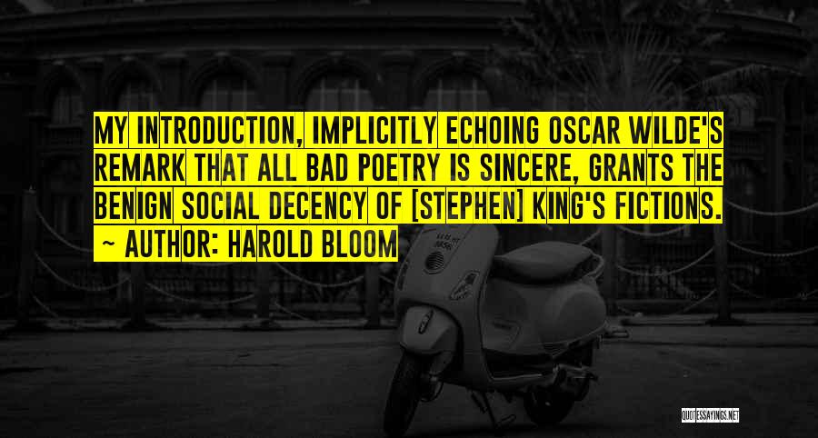 King Harold Quotes By Harold Bloom