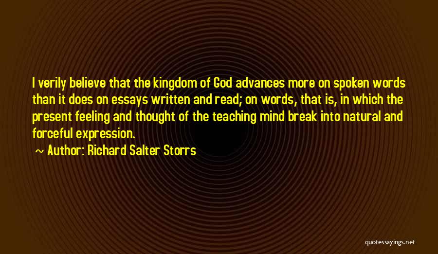 Kingdom Of God Quotes By Richard Salter Storrs