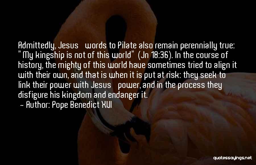 Kingship Quotes By Pope Benedict XVI