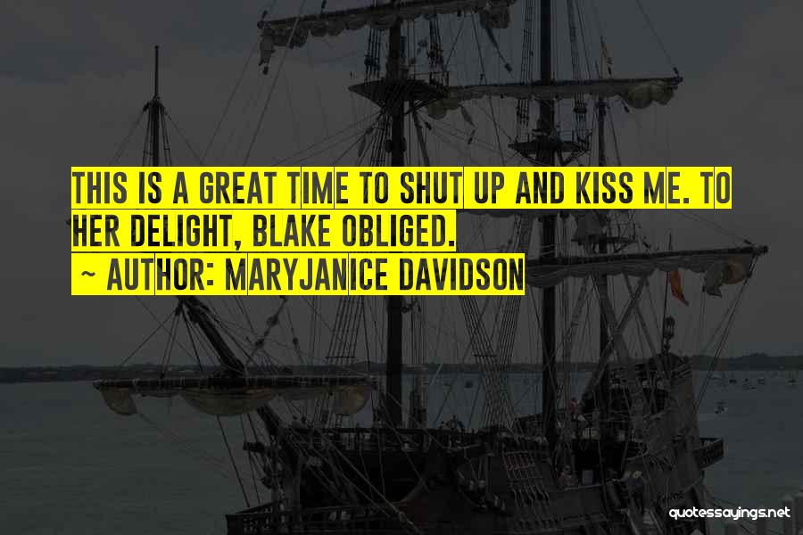 Kiss And Romance Quotes By MaryJanice Davidson