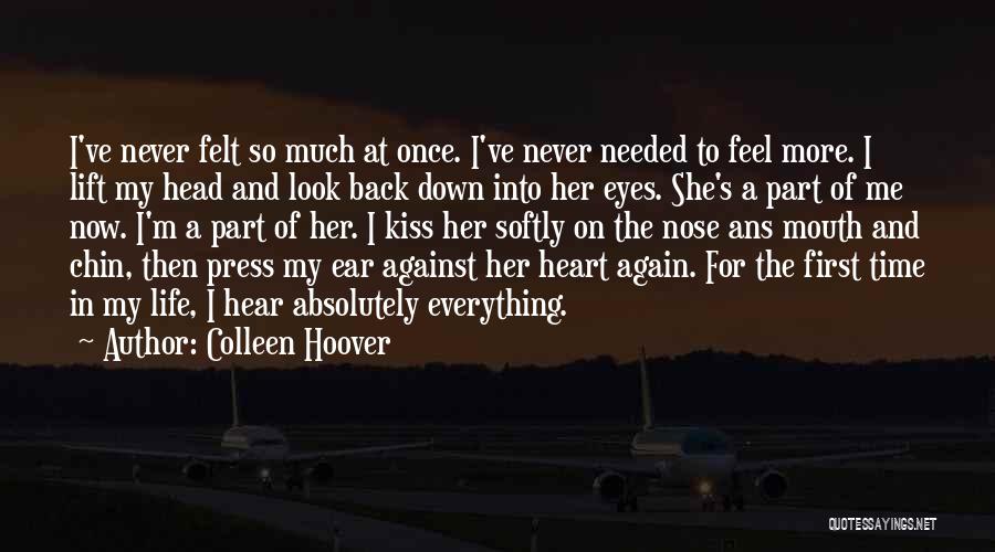 Kiss On Nose Quotes By Colleen Hoover