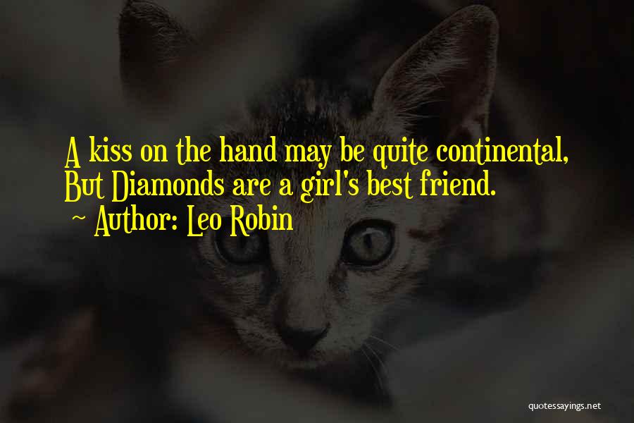 Kissing A Hand Quotes By Leo Robin