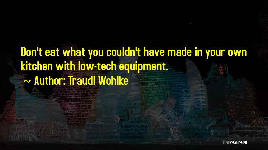 Kitchen Equipment Quotes By Traudl Wohlke