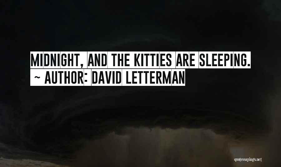 Kitties Quotes By David Letterman