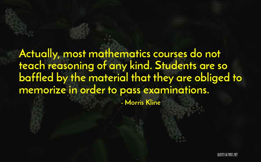 Kline Quotes By Morris Kline