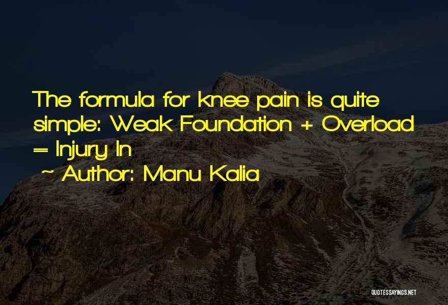 Knee Injury Quotes By Manu Kalia