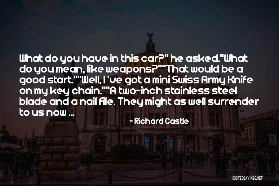Knife Blade Quotes By Richard Castle Knife Blade Quotes By Richard Castle