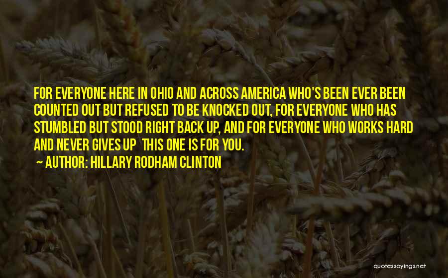 Knocked Back Quotes By Hillary Rodham Clinton