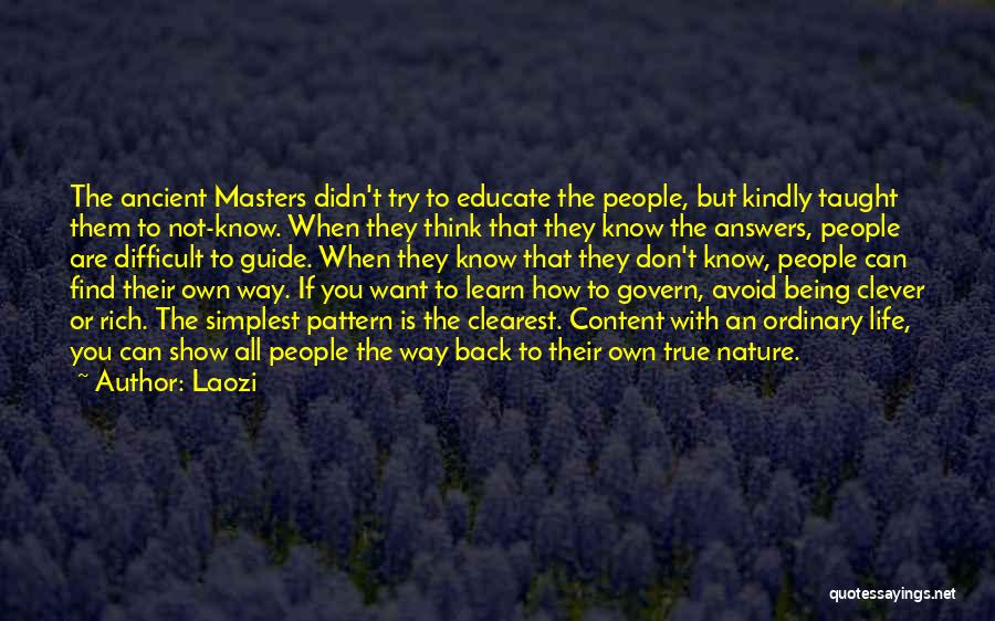 Know All The Answers Quotes By Laozi