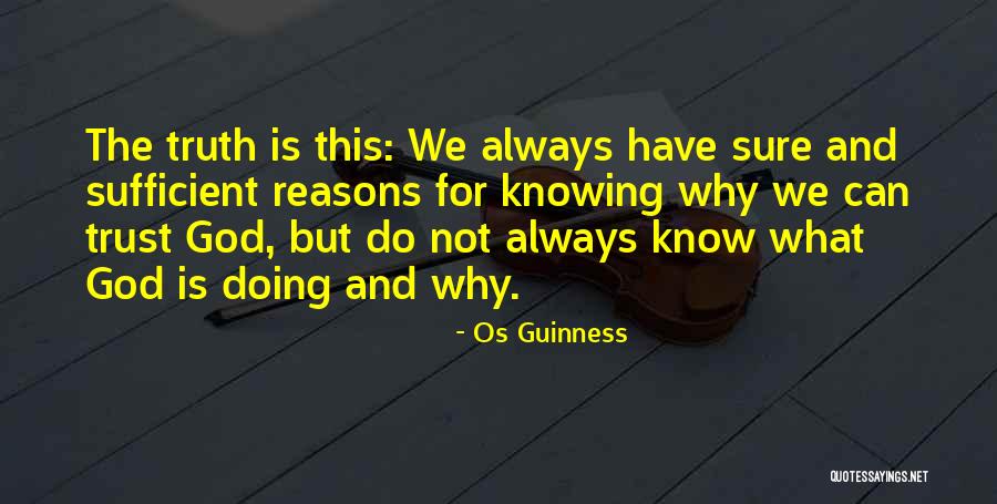 Know For Sure Quotes By Os Guinness