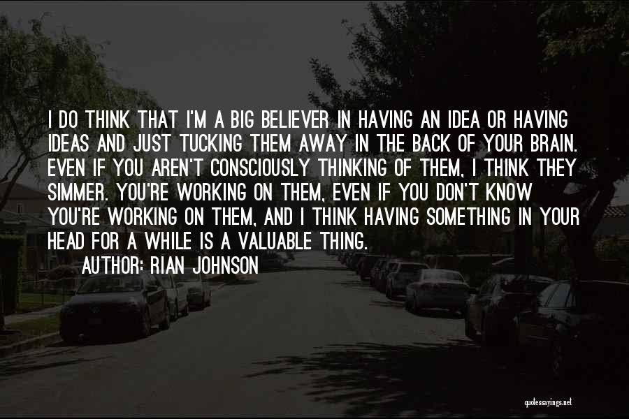 Know Having Quotes By Rian Johnson